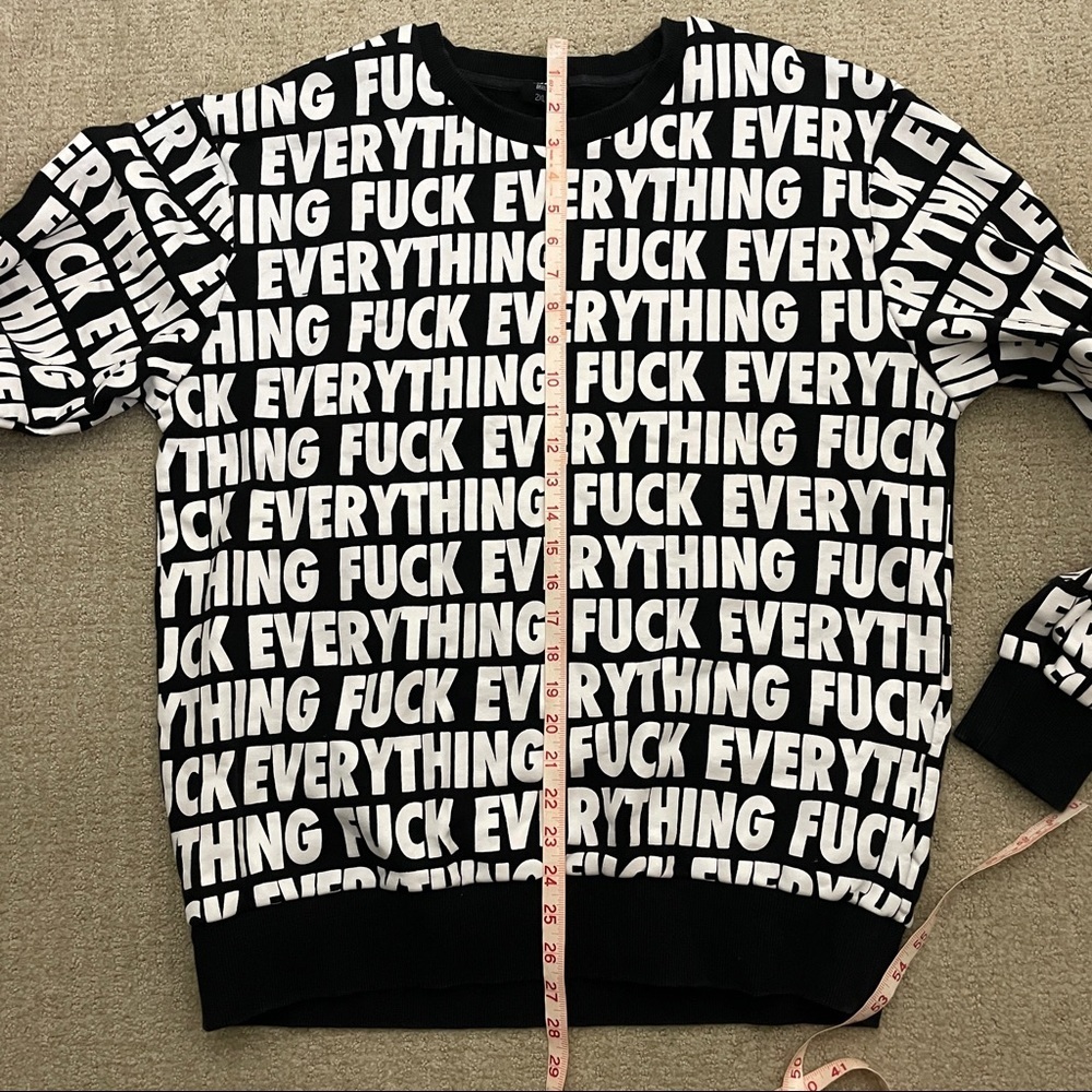 Fuxk Everything Sweatshirt Size XXL - Picture 5 of 7